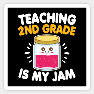 Funny Teacher Second Grade Is My Jam Back To School Gift Sticker